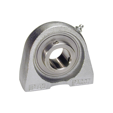Iptci Tap Base Pillow Block Ball Brg Unit, .75 in Bore, Nkl Plated Hsg, Stainless Insert, Set Screw Lock SUCNPPA204-12